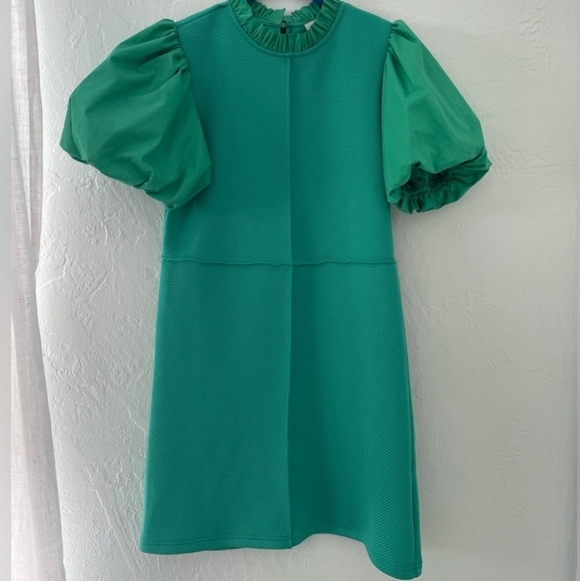 Anthropologie THML Frilled Neck Puff Sleeve Dress- Size Small - Picture 2 of 11